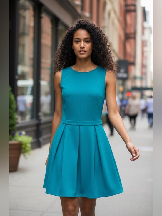 Cynthia Rowley Dresses & Skirts - 🔴Cynthia Rowley Teal Sleeveless Fit-and-Flare Dress
